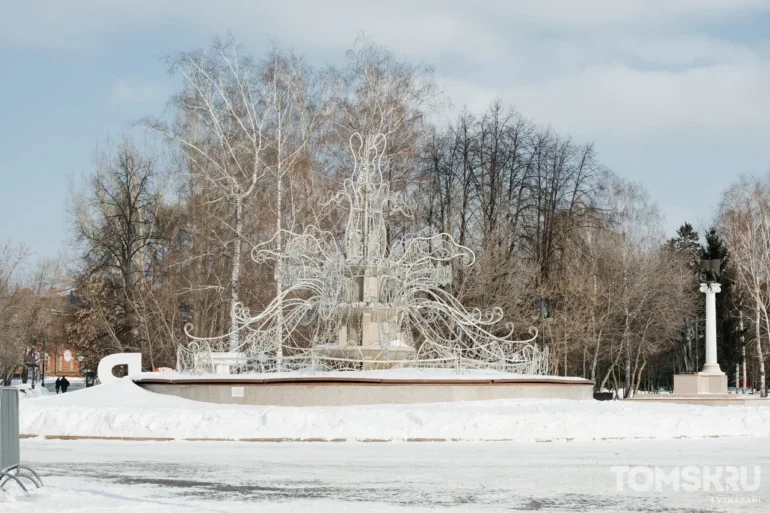 Главную новогоднюю ель Томска начали разбирать