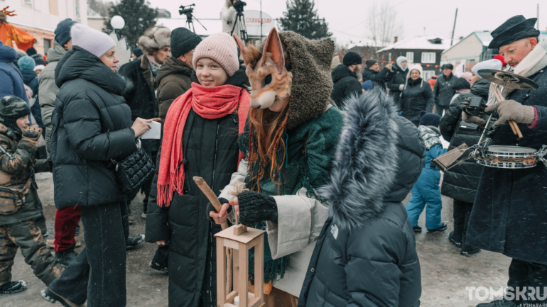 Гуляния и маски: как прошли колядки томского Музея славянской мифологии